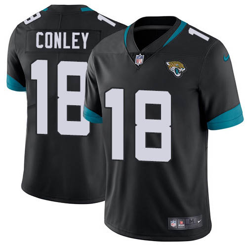 Nike Jacksonville Jaguars #18 Chris Conley Black Team Color Men Stitched NFL Vapor Untouchable Limited Jersey->jacksonville jaguars->NFL Jersey